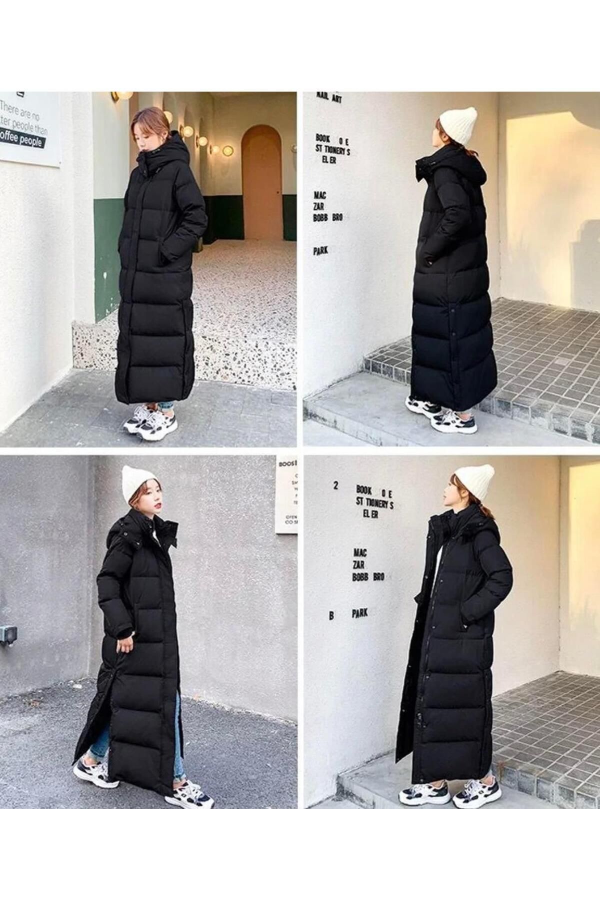 UZUN ŞİŞME MONT BİLEK KISMI AYARLANABİLİR ÇITÇIT DETAYLI - SİYAH RENK UZUN ŞİŞME MONT BİLEK KISMI AYARLANABİLİR ÇITÇIT DETAYLI - SİYAH RENK