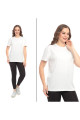 Kadın T-Shirt Pamuklu Basic Bisiklet Yaka Örme T-Shirt Relaxed Kadın T-Shirt Pamuklu Basic Bisiklet Yaka Örme T-Shirt Relaxed