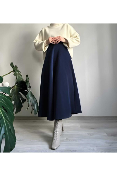 Moda Alfabe Puf Scuba Tesettür Kloş Etek Yeni Moda Alfabe Puf Scuba Tesettür Kloş Etek Yeni