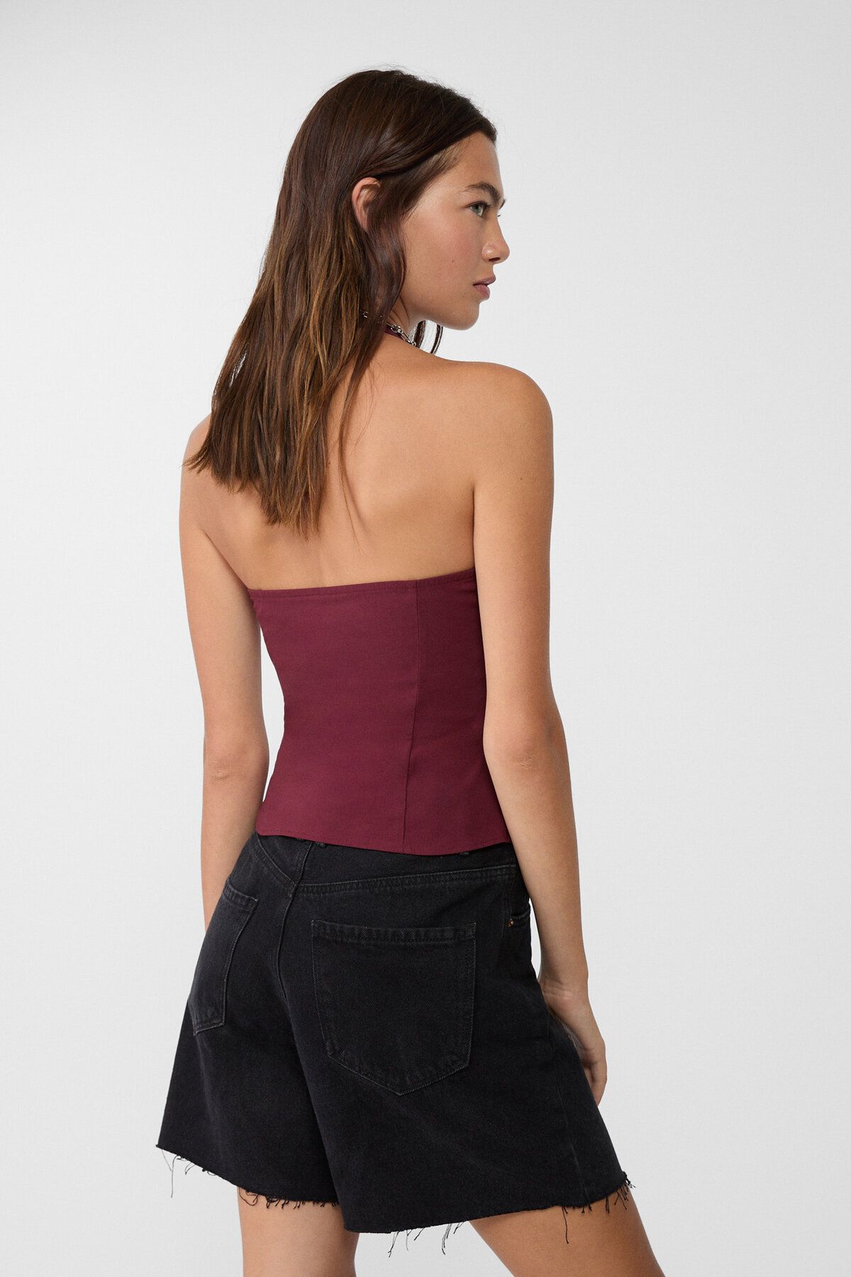 Pencere detaylı halter top Pencere detaylı halter top