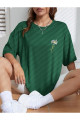 PAPATYA Baskılı Yazlık Pamuklu Kumaş Oversize Kalıp Tshirt PAPATYA Baskılı Yazlık Pamuklu Kumaş Oversize Kalıp Tshirt