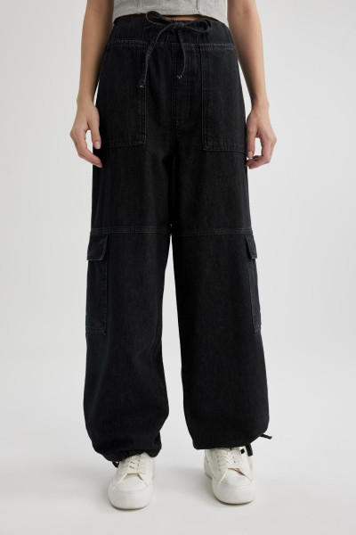Kargo Jogger Yüksek Bel Bağcıklı Paça Bilek Boy Jean Yıkamalı Pantolon B9318ax24sp Kargo Jogger Yüksek Bel Bağcıklı Paça Bilek Boy Jean Yıkamalı Pantolon B9318ax24sp