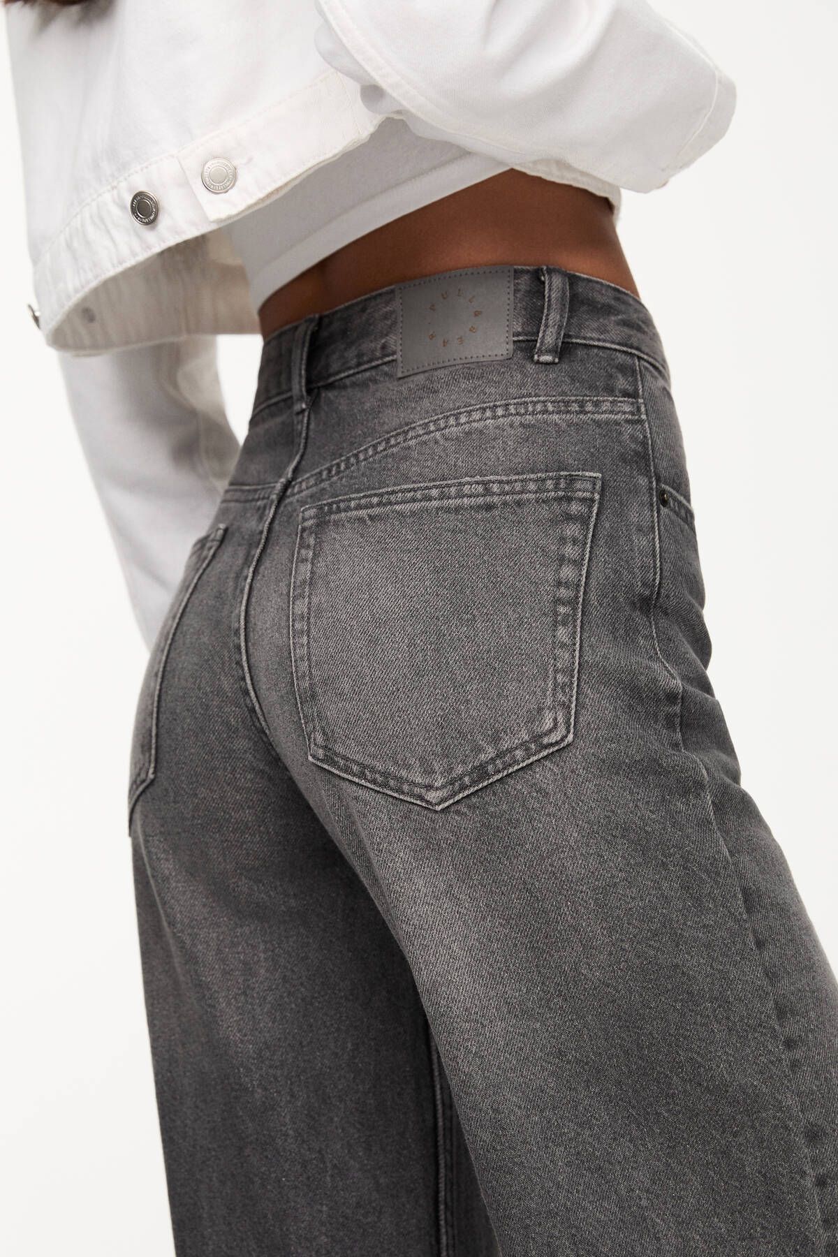 Yüksek bel geniş paça jean Yüksek bel geniş paça jean