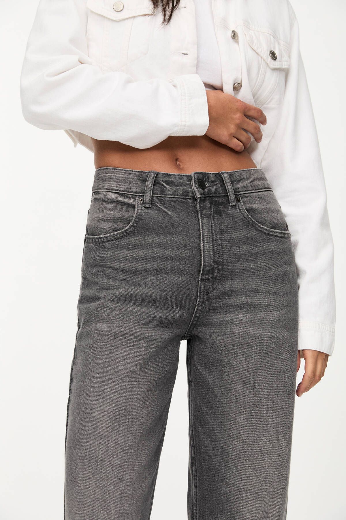 Yüksek bel geniş paça jean Yüksek bel geniş paça jean