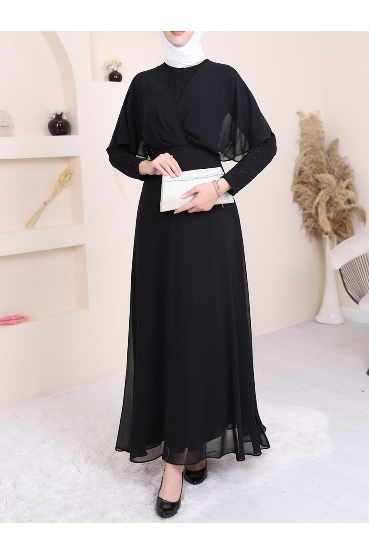 Simli Şifon Uzun Abiye Simli Şifon Uzun Abiye