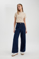 Wide Leg Yüksek Bel Geniş Paça Crop Jean Pantolon C3840ax24sp Wide Leg Yüksek Bel Geniş Paça Crop Jean Pantolon C3840ax24sp