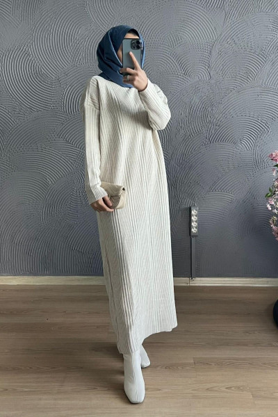 Tesettür Triko Elbise