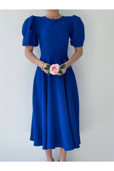 Karpuz Kollu Midi Boy Elbise Karpuz Kollu Midi Boy Elbise