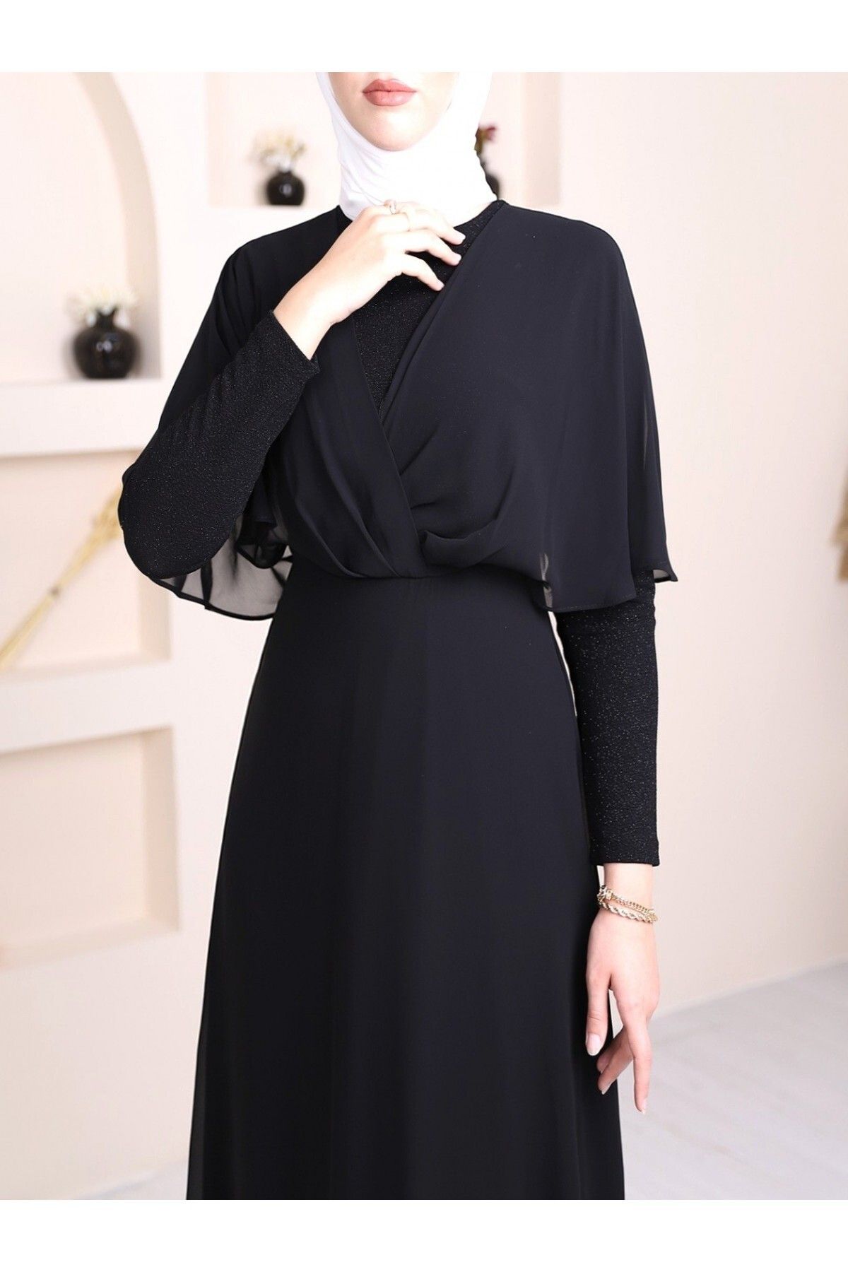 Simli Şifon Uzun Abiye Simli Şifon Uzun Abiye