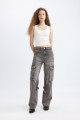 Wide Leg Kargo Yüksek Bel Uzun Jean Pantolon C1145ax24sp Wide Leg Kargo Yüksek Bel Uzun Jean Pantolon C1145ax24sp