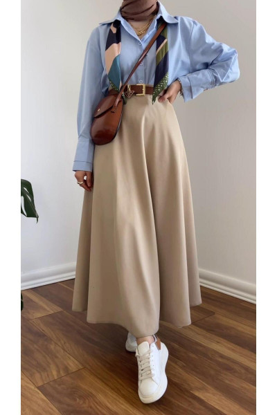 KOPYA - Arkası Fermuarlı Scuba Kloşe Tek KOPYA - Arkası Fermuarlı Scuba Kloşe Tek