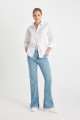 Slim Flare Yüksek Bel Paça Ucu Kesik Uzun Jean Pantolon C7619AX24AU Slim Flare Yüksek Bel Paça Ucu Kesik Uzun Jean Pantolon C7619AX24AU