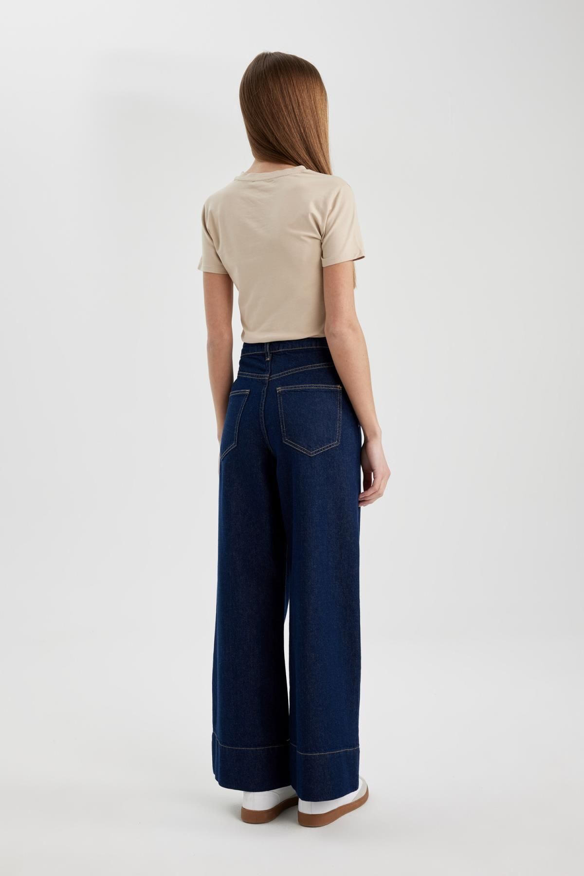 Wide Leg Yüksek Bel Geniş Paça Crop Jean Pantolon C3840ax24sp Wide Leg Yüksek Bel Geniş Paça Crop Jean Pantolon C3840ax24sp