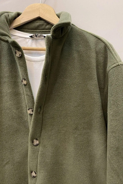 Unisex Haki Kalın Kışlık Hakiki Polar Gömlek Unisex Haki Kalın Kışlık Hakiki Polar Gömlek