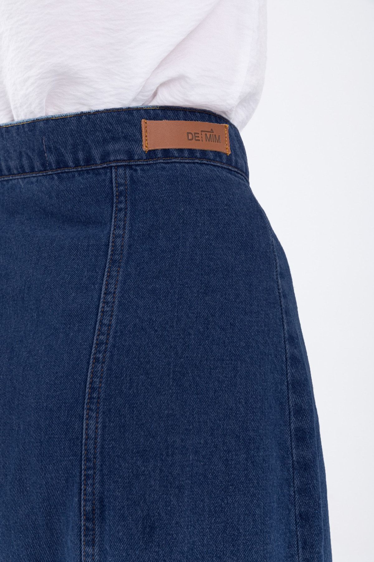 Maxi Indigo Kot Etek Maxi Indigo Kot Etek