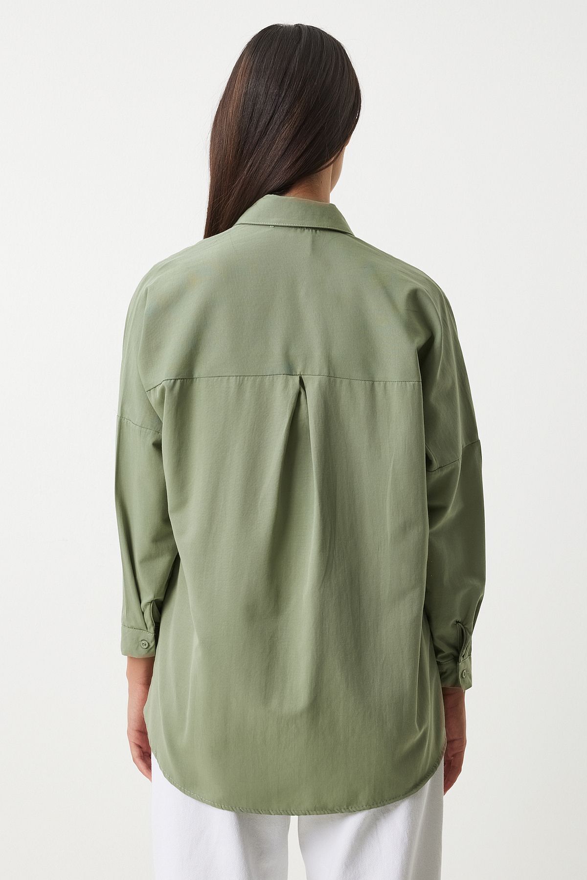 Oversize Basic Gömlek Haki Ldd0003 Oversize Basic Gömlek Haki Ldd0003