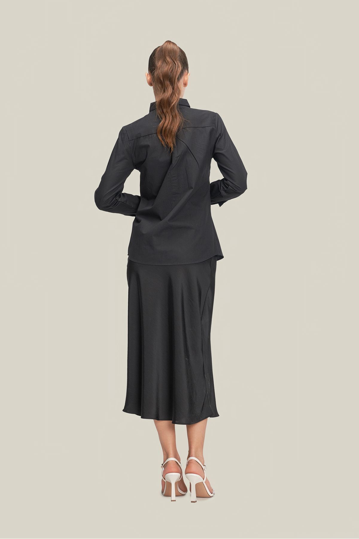 The Pery Siyah Slim Fit Pamuklu Gömlek The Pery Siyah Slim Fit Pamuklu Gömlek