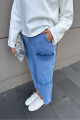 Kargo Cepli Denim Etek - Mavi Kargo Cepli Denim Etek - Mavi