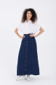 Maxi Indigo Kot Etek Maxi Indigo Kot Etek