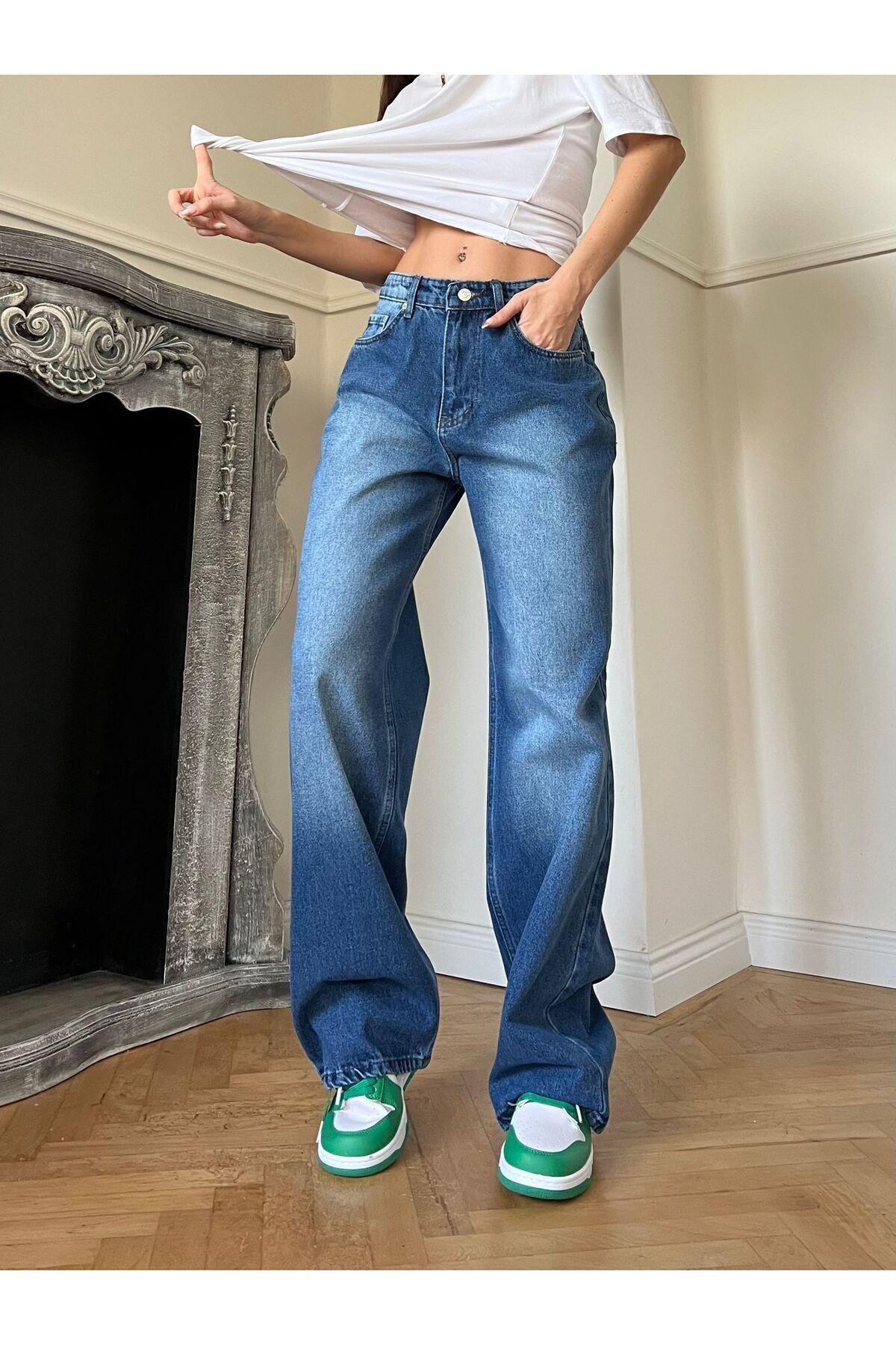 Y2K RECYCLED BAGGY POCKET JEAN PANTOLON Y2K RECYCLED BAGGY POCKET JEAN PANTOLON