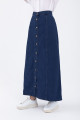 Maxi Indigo Kot Etek Maxi Indigo Kot Etek