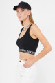 Kadın Siyah Beli Lastik Detaylı Crop Bluz ARM-24Y001104 Kadın Siyah Beli Lastik Detaylı Crop Bluz ARM-24Y001104