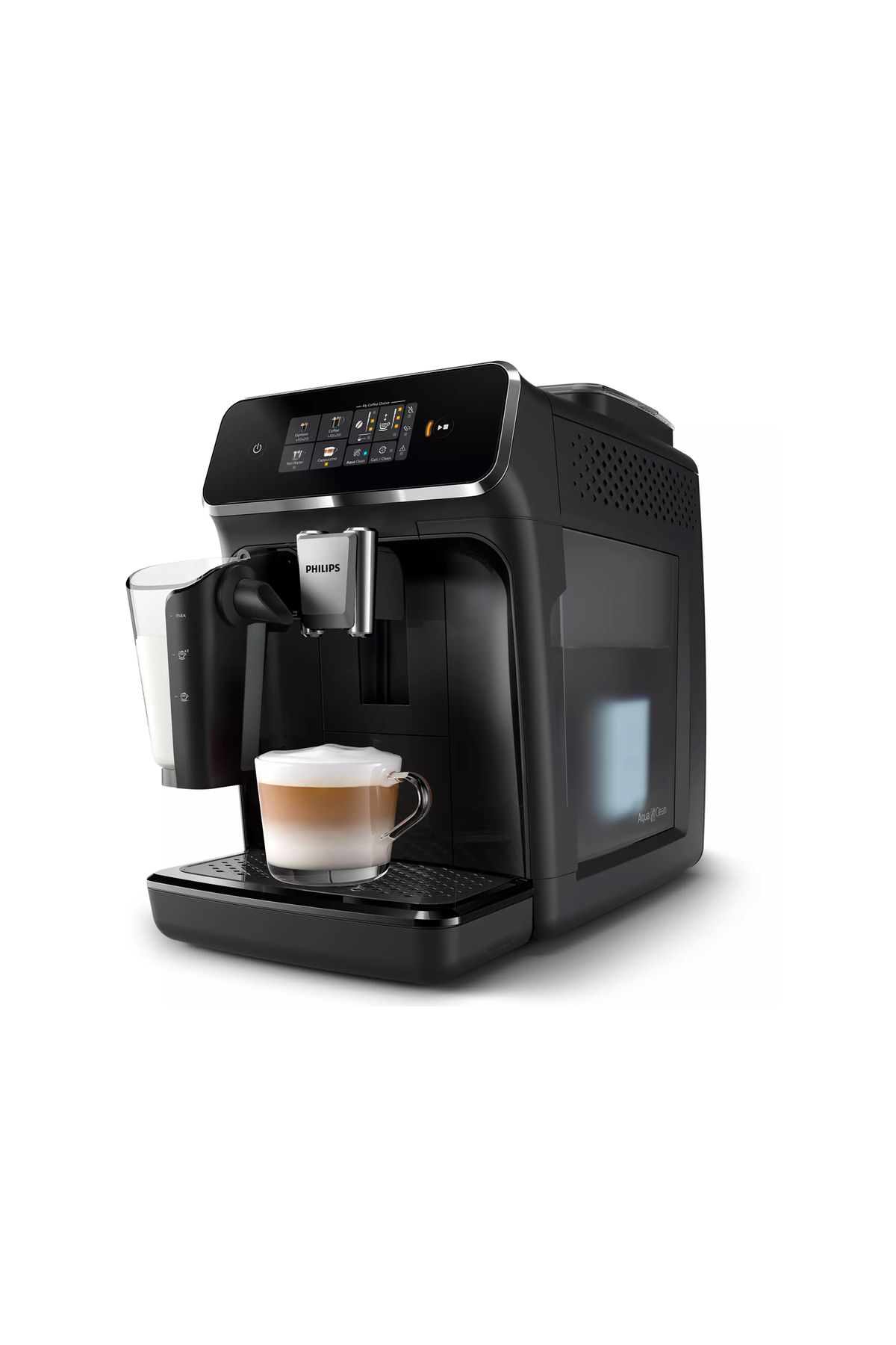 Süt Sistemli Kolay Temizlenen Premium Özellikli Parlak siyah Espresso Makinası Süt Sistemli Kolay Temizlenen Premium Özellikli Parlak siyah Espresso Makinası