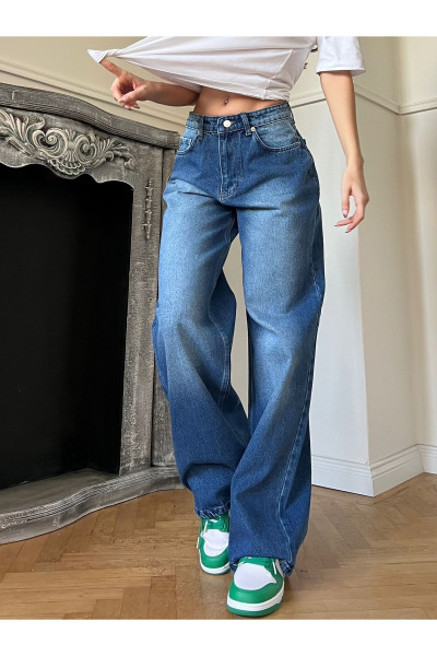 Y2K RECYCLED BAGGY POCKET JEAN PANTOLON Y2K RECYCLED BAGGY POCKET JEAN PANTOLON