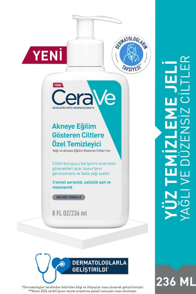Yağlı Ve Düzensiz Ciltler Için Siyah Nokta, Leke Görünümü Ve Akne Karşıtı Yüz Temizleme Jeli 236 Ml Yağlı Ve Düzensiz Ciltler Için Siyah Nokta, Leke Görünümü Ve Akne Karşıtı Yüz Temizleme Jeli 236 Ml