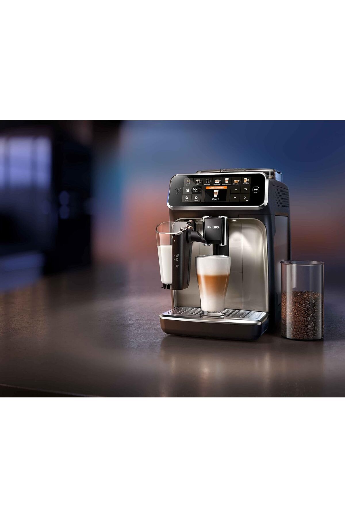 Premium Tam Otomatik, Espresso, Makinesi, Paslanmaz Çelik, 12 Farklı Kahve Seçeneği Premium Tam Otomatik, Espresso, Makinesi, Paslanmaz Çelik, 12 Farklı Kahve Seçeneği
