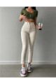 Krem Mom Jeans Likralı Yüksek Bel Krem Mom Kot Pantolon Ekstra Esnek Krem Mom Jeans Likralı Yüksek Bel Krem Mom Kot Pantolon Ekstra Esnek
