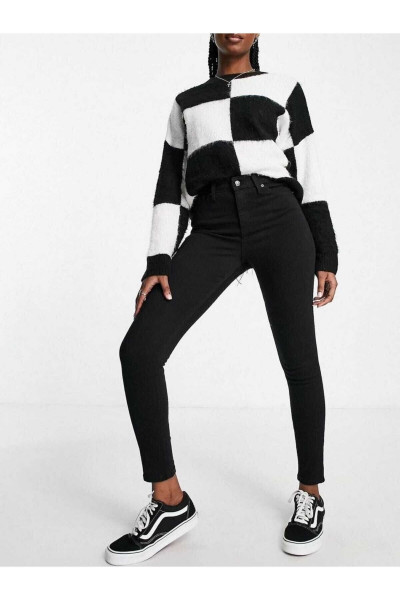 Rio Siyah Yüksek Bel Dar Paça Skinny Power Likralı Kot Pantalon Rio Siyah Yüksek Bel Dar Paça Skinny Power Likralı Kot Pantalon