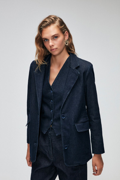 Moda Tutkusu Cepli Denim Ceket Moda Tutkusu Cepli Denim Ceket