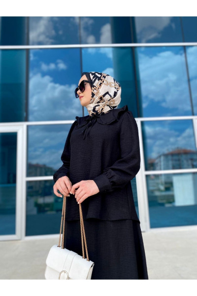 Mevlana Etekli , Yaka Detaylı Alt Üst Takım Mevlana Etekli , Yaka Detaylı Alt Üst Takım