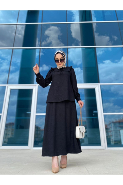 Mevlana Etekli , Yaka Detaylı Alt Üst Takım Mevlana Etekli , Yaka Detaylı Alt Üst Takım
