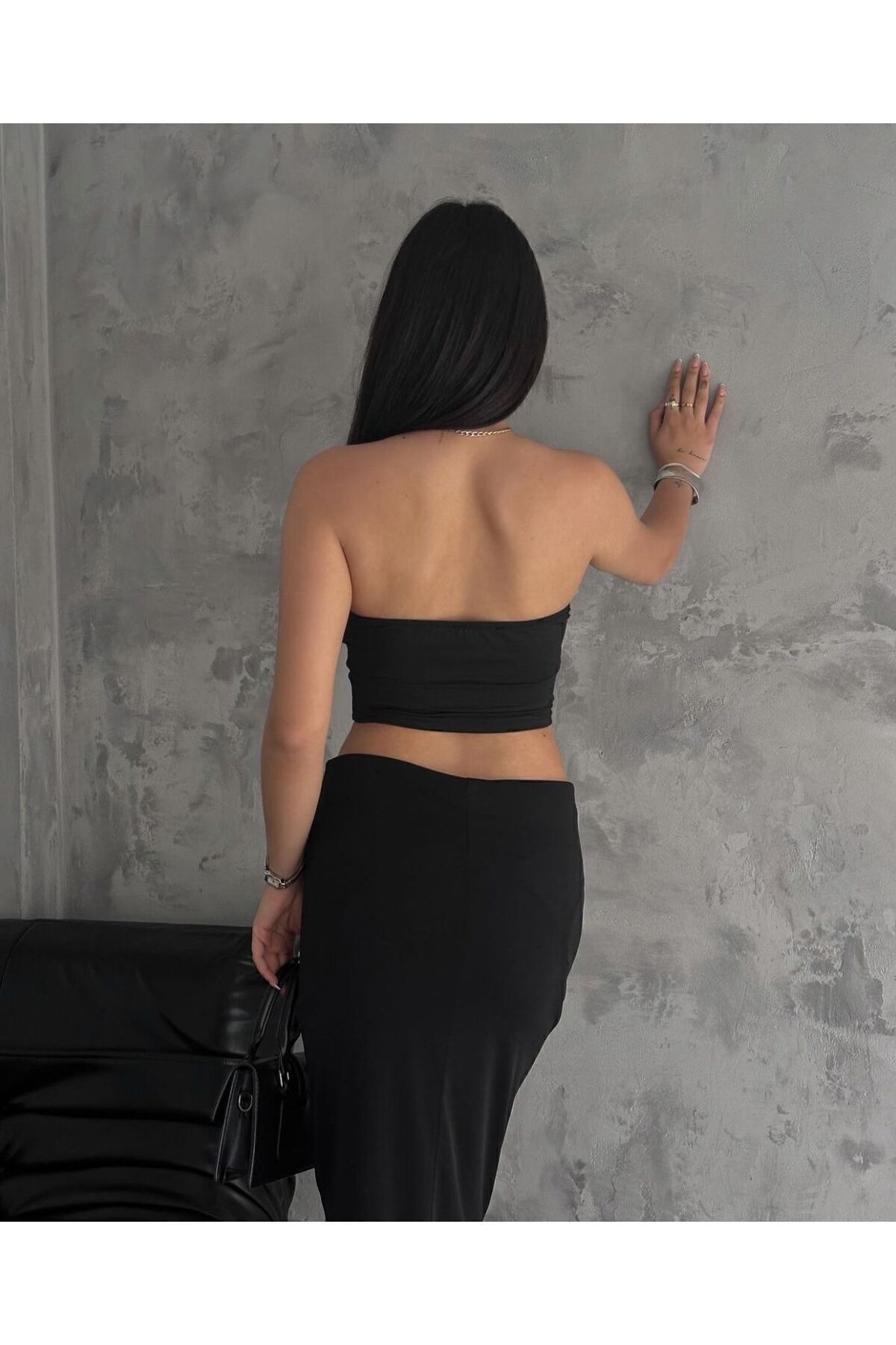 Lizaa Vintage Bağcık ve Korse Detay Crop Lizaa Vintage Bağcık ve Korse Detay Crop