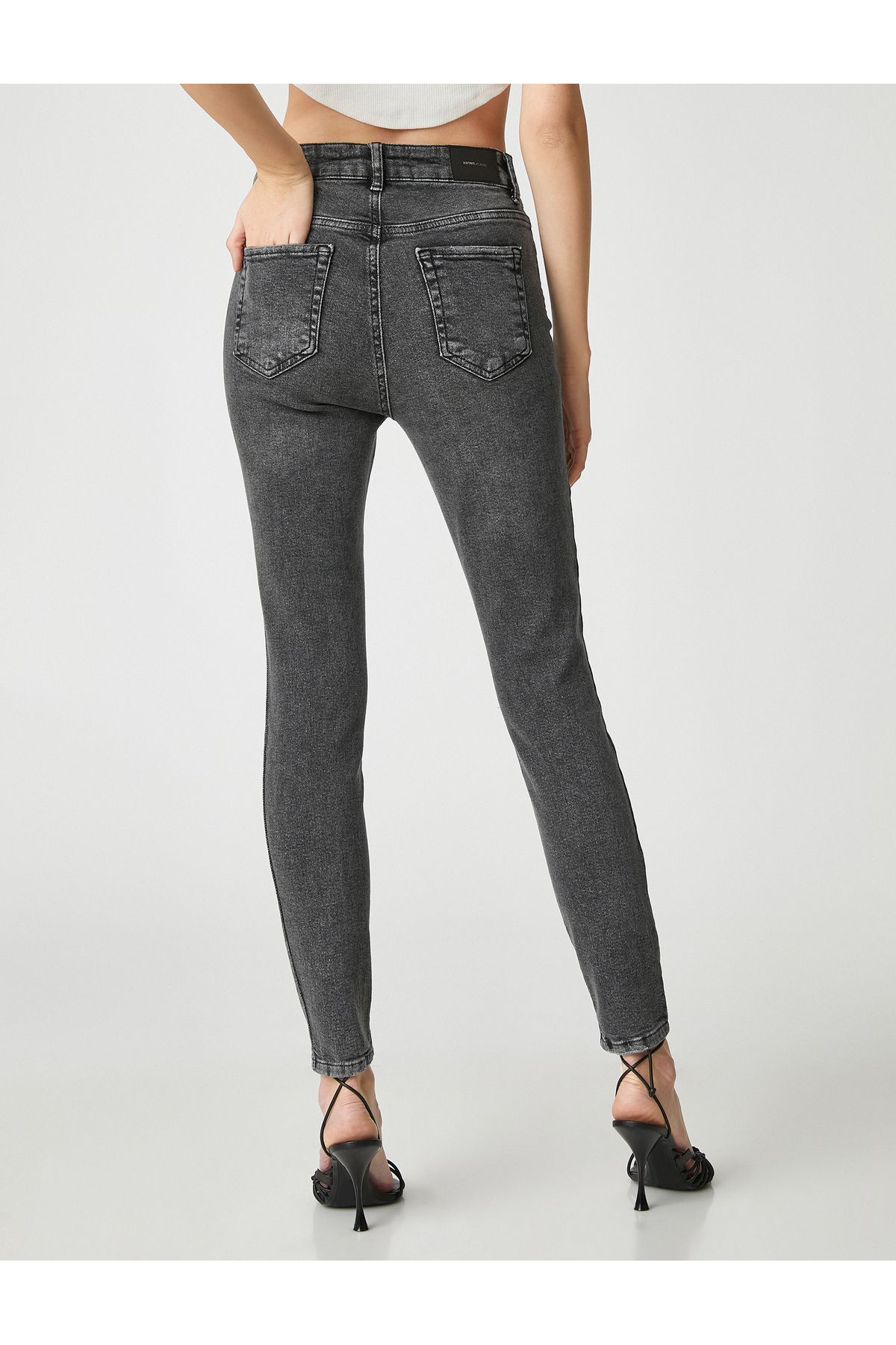 Yüksek Bel Kot Pantolon Dar Paça Dar Kesim - Carmen Jean Yüksek Bel Kot Pantolon Dar Paça Dar Kesim - Carmen Jean