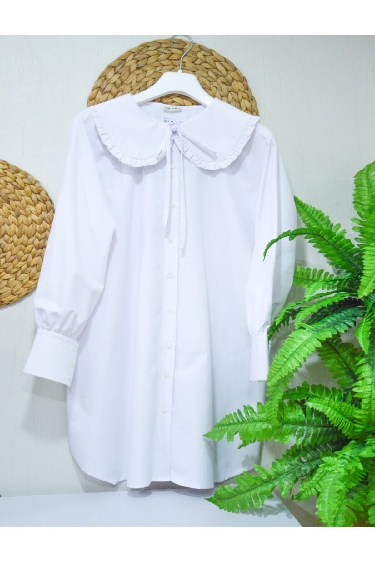 Kadın Yakası Fırfırlı Gömlek Kadın Yakası Fırfırlı Gömlek