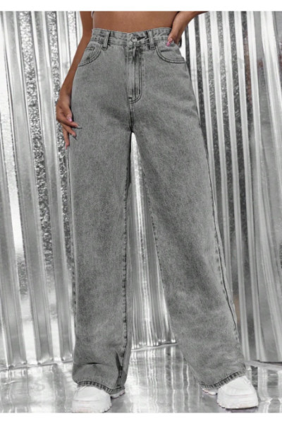 Yüksek Bel Bol Paça Denim Kot Pantolon Bol Kesim Palazzo Kot Pantolon Yüksek Bel Bol Paça Denim Kot Pantolon Bol Kesim Palazzo Kot Pantolon