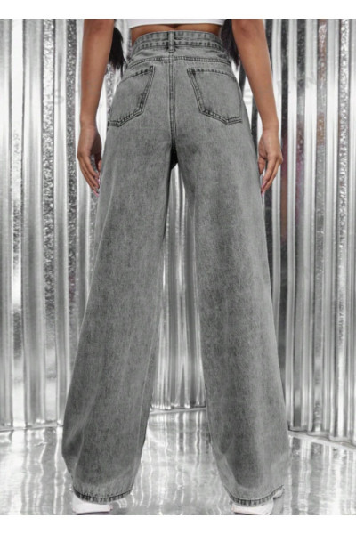 Yüksek Bel Bol Paça Denim Kot Pantolon Bol Kesim Palazzo Kot Pantolon Yüksek Bel Bol Paça Denim Kot Pantolon Bol Kesim Palazzo Kot Pantolon