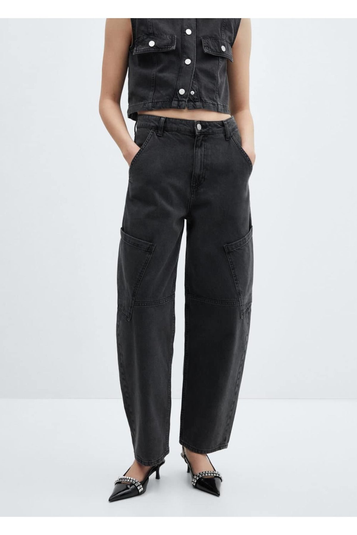 Orta belli slouchy kargo jean pantolon Orta belli slouchy kargo jean pantolon