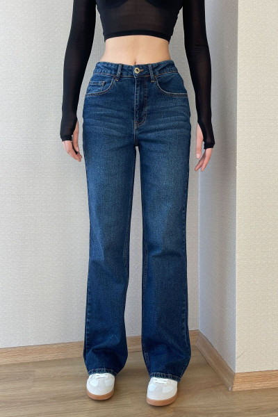 Koyu Mavi Kadın Wide Leg Jean Yüksek Bel Palazzo Likralı Esnek Kot Pantolon Jessica-kymavi Koyu Mavi Kadın Wide Leg Jean Yüksek Bel Palazzo Likralı Esnek Kot Pantolon Jessica-kymavi