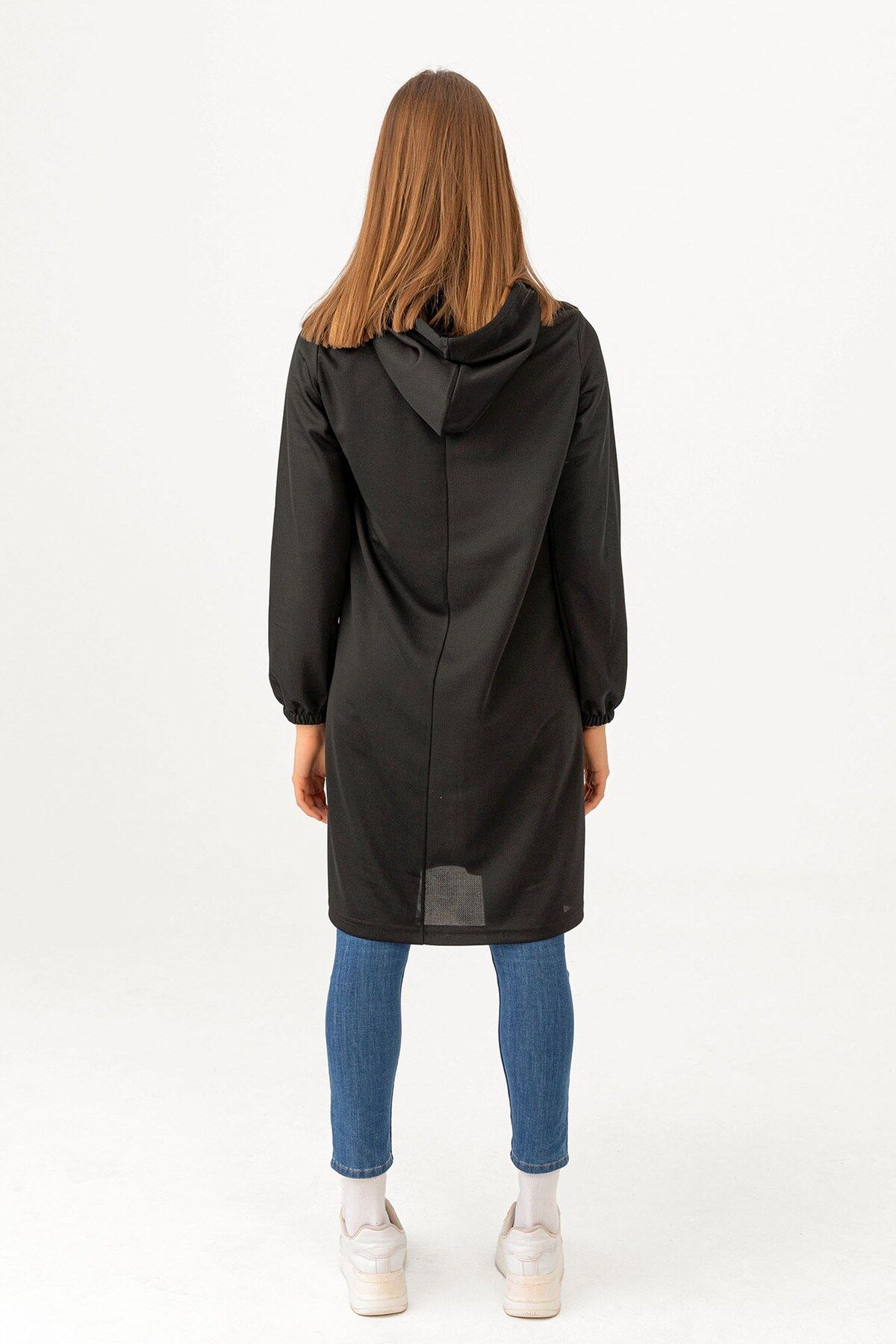 Kapüşonlu Tunik Siyah TFS3515 Kapüşonlu Tunik Siyah TFS3515