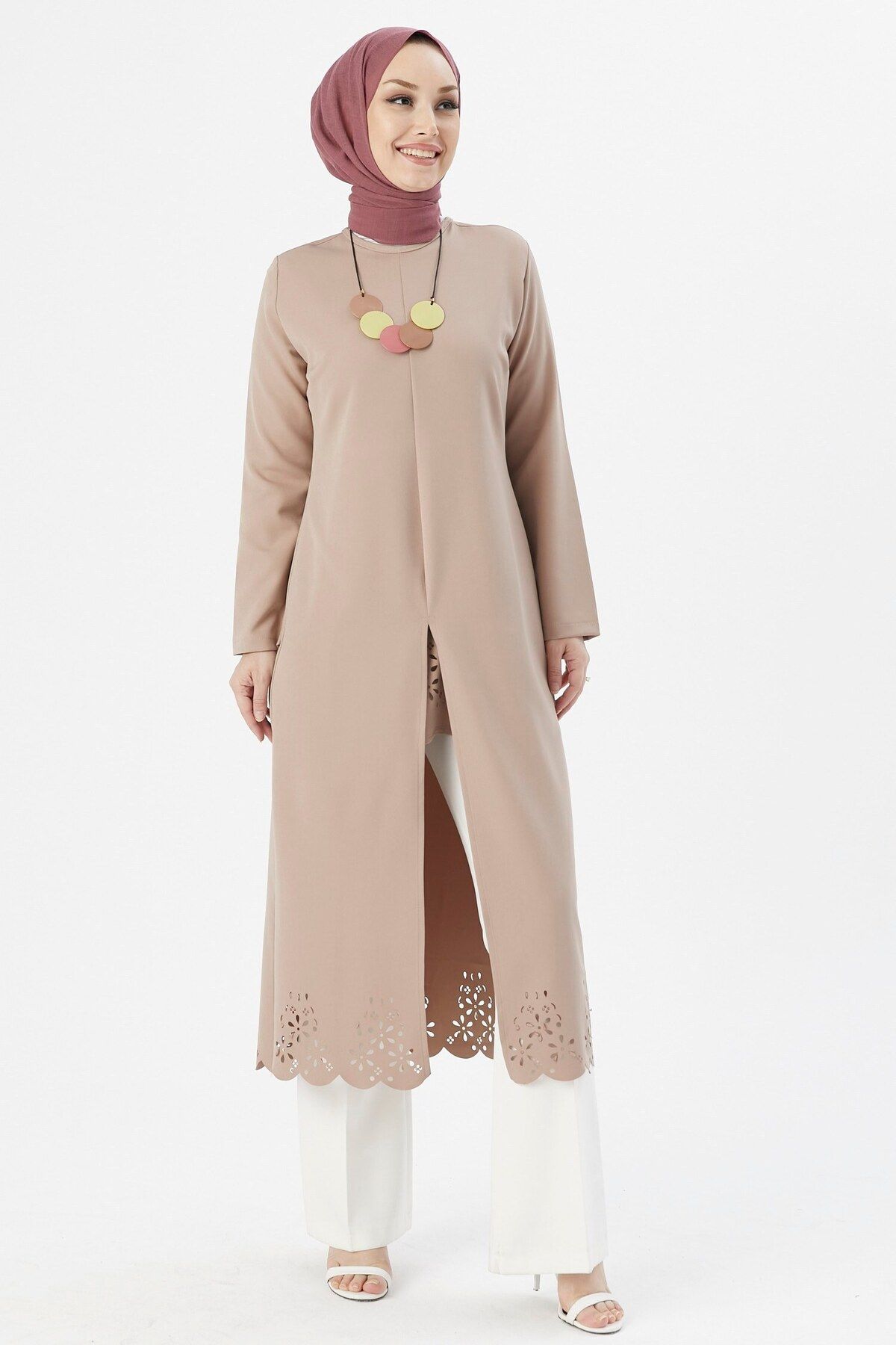 Lazer Kesim Tunik Vizon TFS3546 Lazer Kesim Tunik Vizon TFS3546