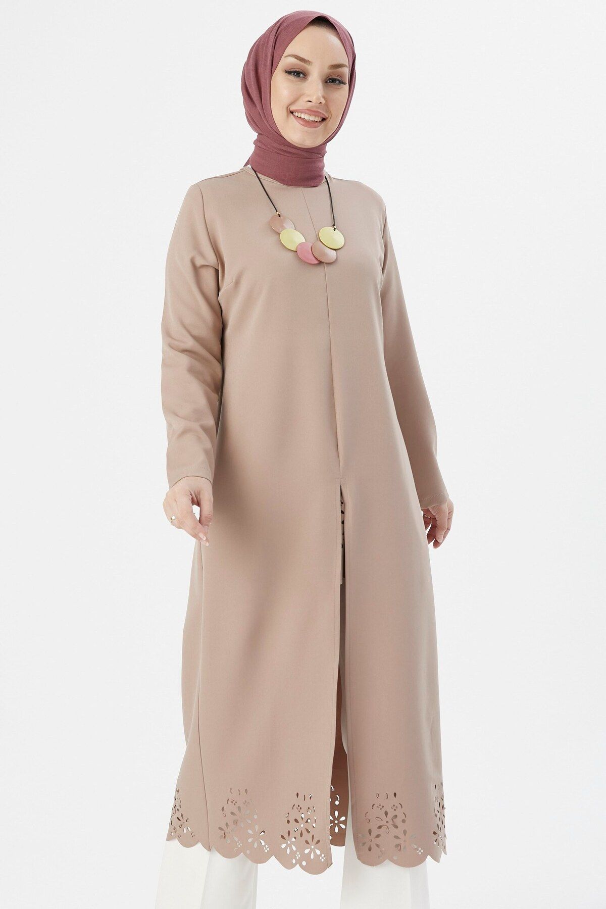 Lazer Kesim Tunik Vizon TFS3546 Lazer Kesim Tunik Vizon TFS3546