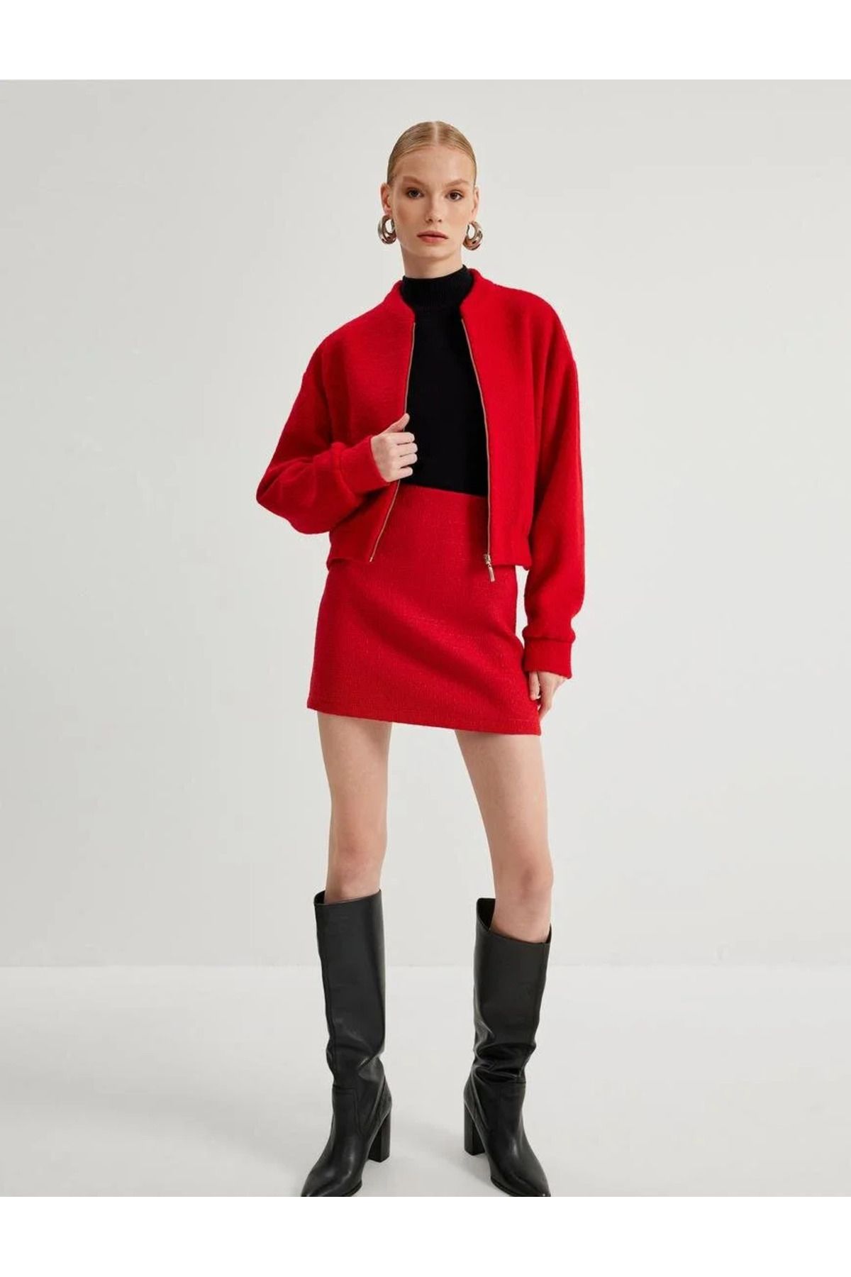 Mini Tüvit A Kesim Etek Slim Fit Mini Tüvit A Kesim Etek Slim Fit