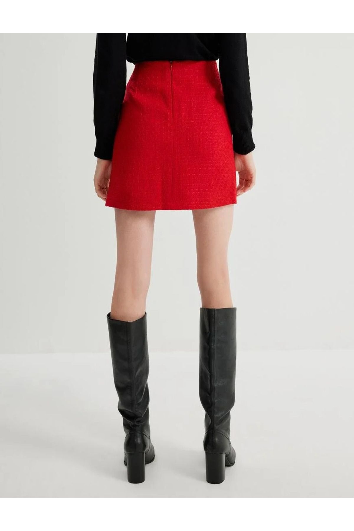 Mini Tüvit A Kesim Etek Slim Fit Mini Tüvit A Kesim Etek Slim Fit