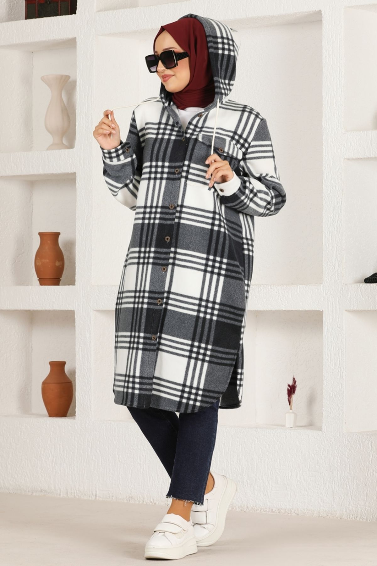Kapüşonlu Tunik HDL5111 Antrasit Kapüşonlu Tunik HDL5111 Antrasit