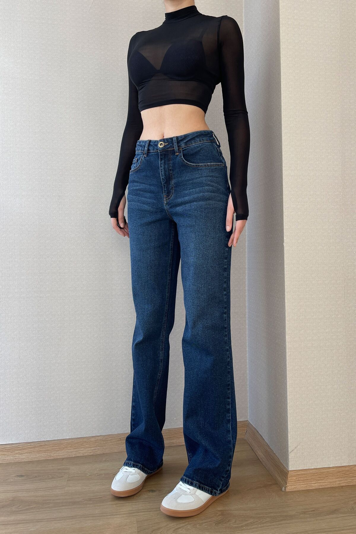Koyu Mavi Kadın Wide Leg Jean Yüksek Bel Palazzo Likralı Esnek Kot Pantolon Jessica-kymavi Koyu Mavi Kadın Wide Leg Jean Yüksek Bel Palazzo Likralı Esnek Kot Pantolon Jessica-kymavi