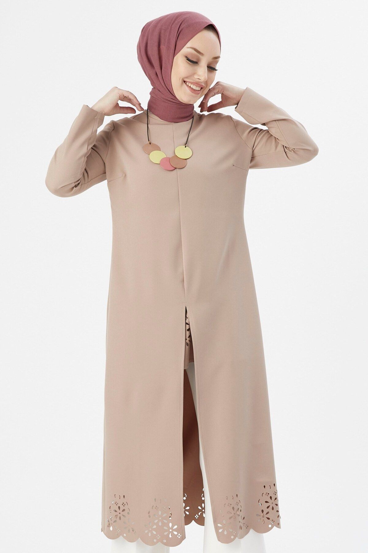 Lazer Kesim Tunik Vizon TFS3546 Lazer Kesim Tunik Vizon TFS3546
